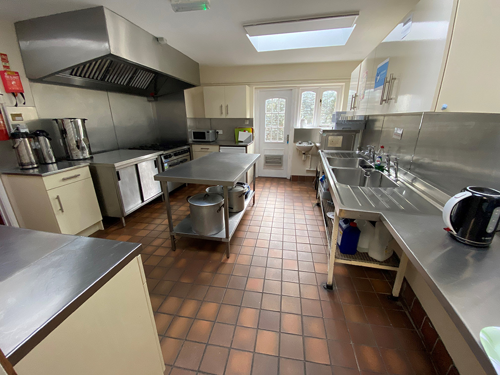 Inside Axbridge Town Hall Kitchen