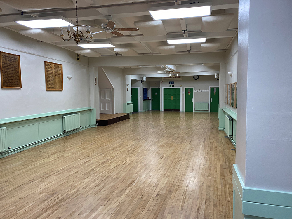Inside Axbridge Town Hall
